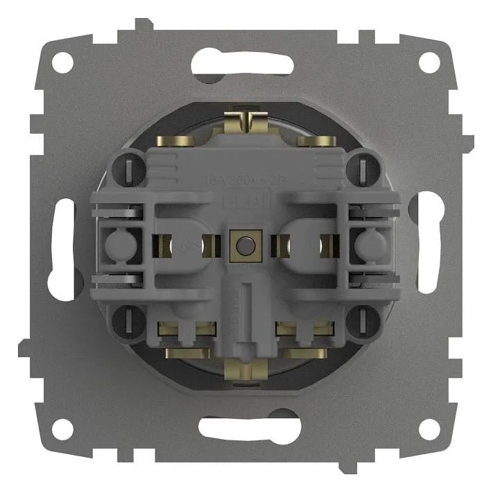 Розетка с заземлением, без рамки Elbi Eleсtriс Zena Vega 609-011000-217