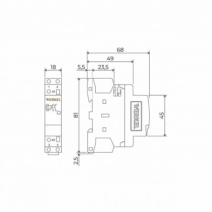 Контактор одномодульный Werkel  W941M16O