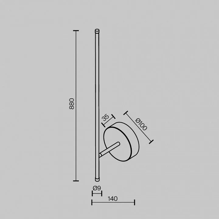 Бра Maytoni Technical Элегантный C085WL-L12BS2.7K