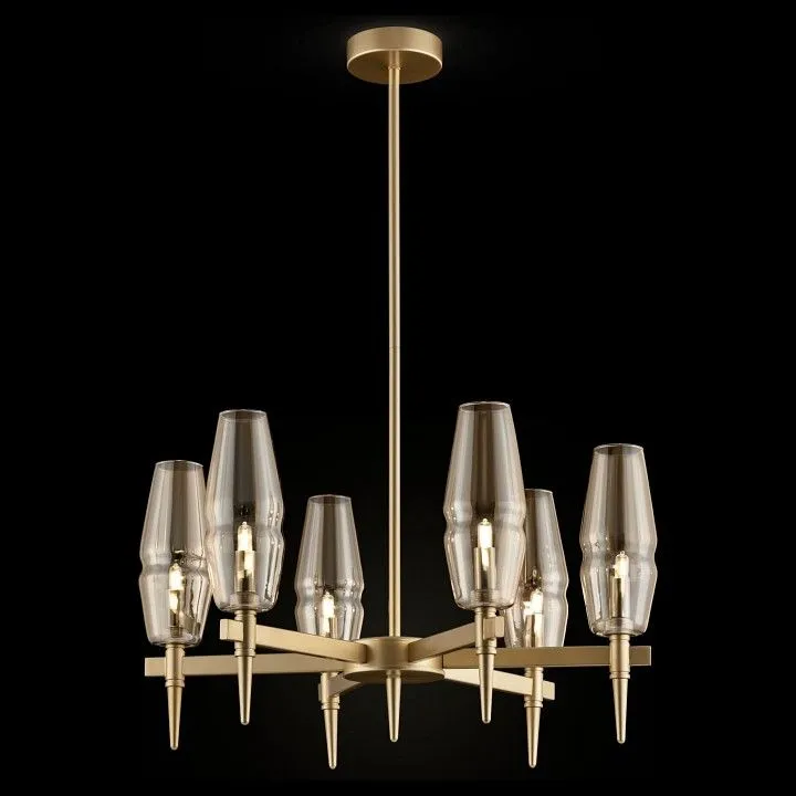 Люстра на штанге Maytoni Лита H002PL-06G