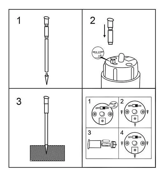 Наземный низкий светильник Globo Solar 33961-4