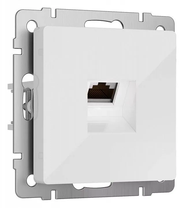 Розетка Ethernet RJ-45 и со шторками, без рамки Werkel белый W5120101