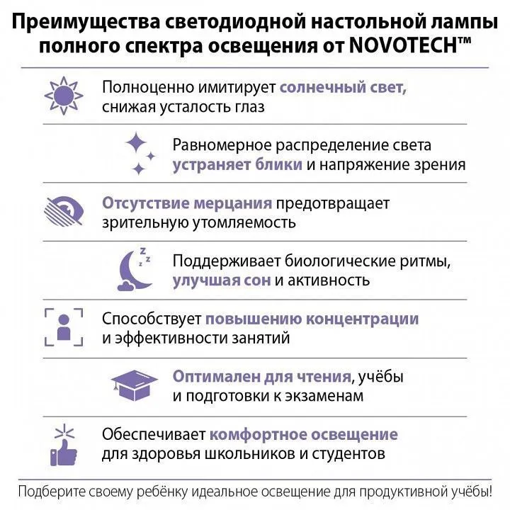 Настольная лампа офисная Novotech LEDO 359966