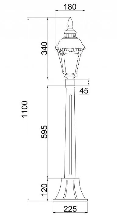 Наземный высокий светильник Maytoni Outdoor Гоири O028FL-01BZ