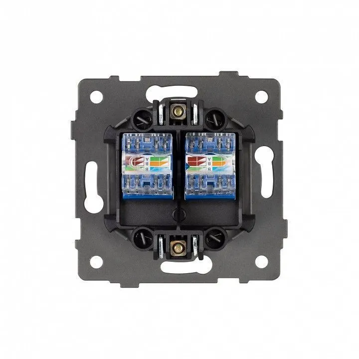 Розетка двойная RJ-12 и Ethernet RJ-45, без рамки Arlight SCT 049854