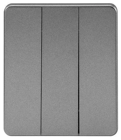 Выключатель трехклавишный без рамки Kranz ROUND KR-78-0707-2