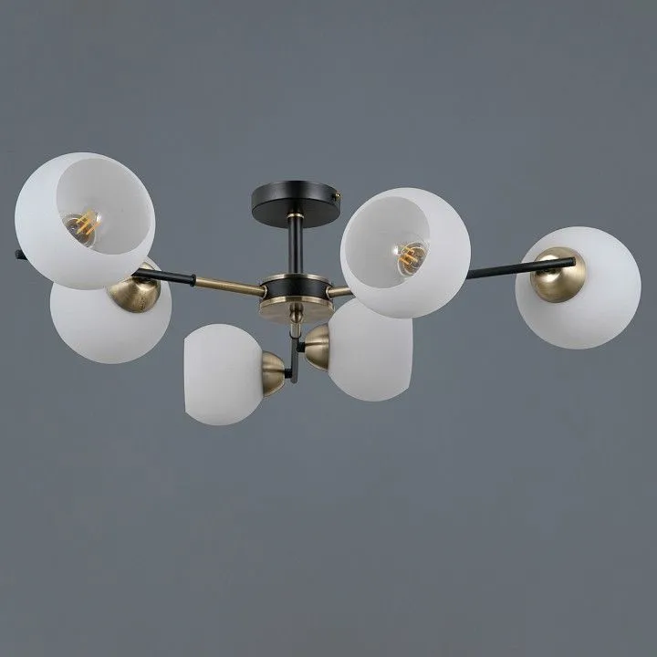 Люстра на штанге ILLUMICO LIBRA IL0469-6CSQ-24 BK AB LIBRA