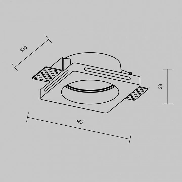 Встраиваемый светильник Maytoni Technical Гипс Модерн DL002-GU10-01-W