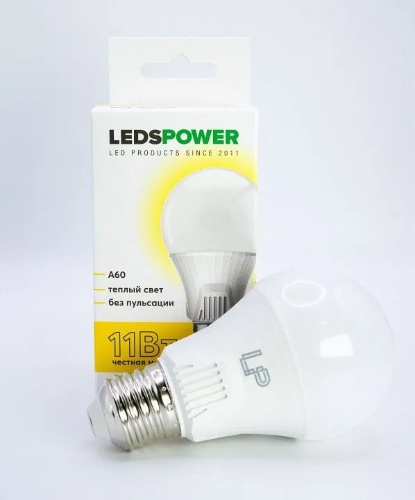 Лампа светодиодная LEDS POWER A60 E27 11Вт 3000K 006628