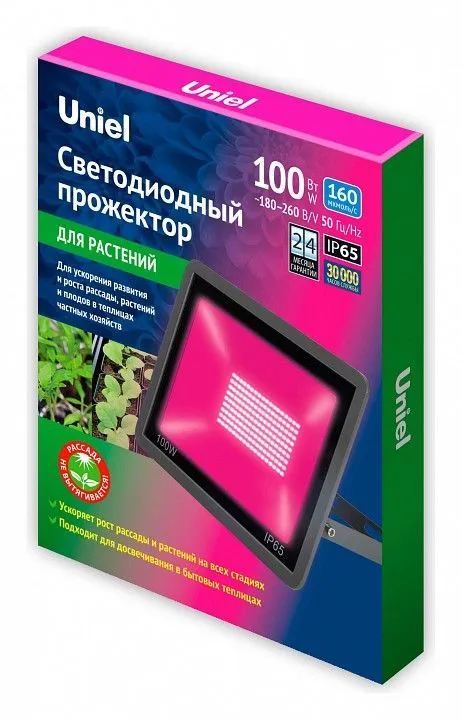 Настенно-потолочный прожектор для растений Uniel ULF-P42 UL-00010385
