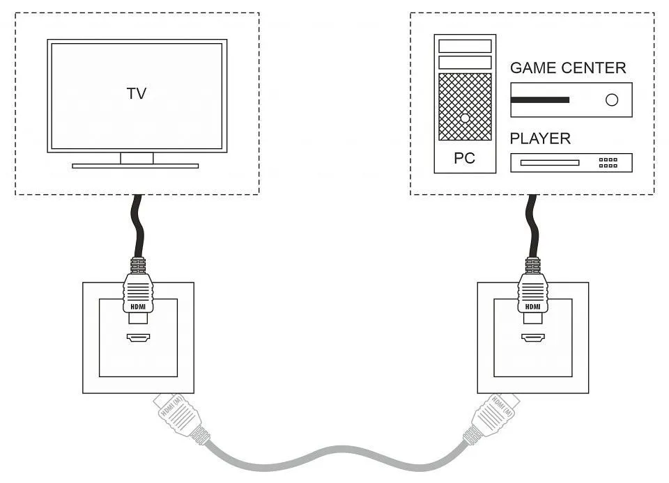 Розетка HDMI без рамки Werkel слоновая кость W1186003