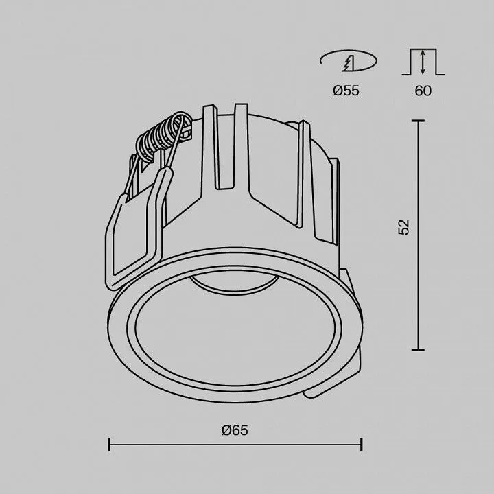 Встраиваемый светильник Maytoni Technical Альфа DL043-01-10W3K-RD-W-1