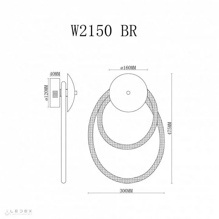 Бра iLedex Cross W2150 BR