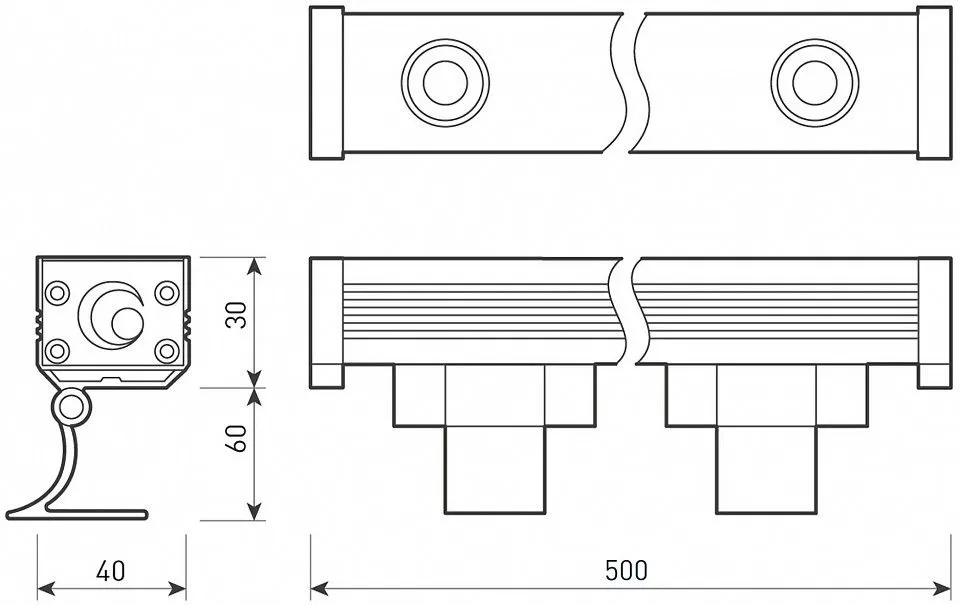 Настенный прожектор Arlight Line wallwasher 37369