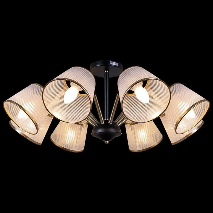 Люстра на штанге ILLUMICO  IL0344-8CSQ-79 BK AB