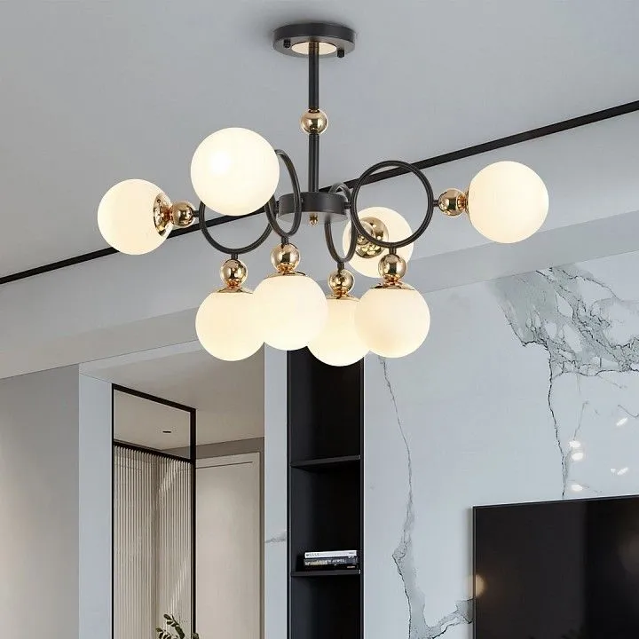 Люстра на штанге Arte Milano Neapolis-73808 274307/8 BK/GD