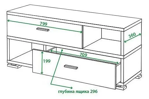 Тумба комбинированная Домино СБ-40/2