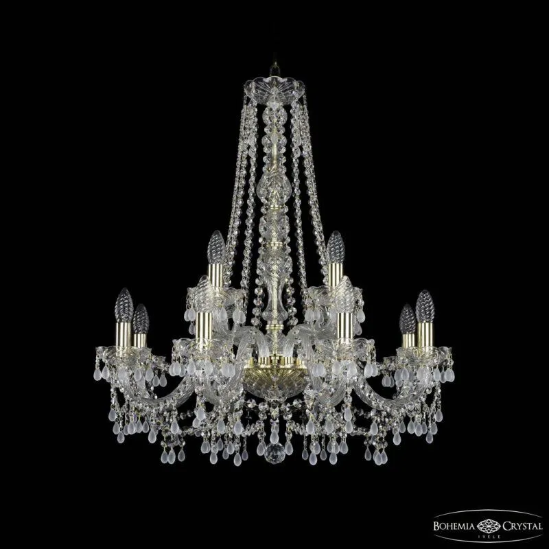 Подвесная люстра Bohemia Ivele Crystal 1410 1410/8+4/240/h-74 G V0300