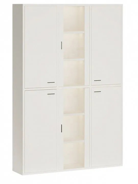 Шкаф-витрина Merdes Домино СУ(ш3в2)+4ФГ+2ФС БЕ белый Шкаф-витрина Merdes Домино СУ(ш3в2)+4ФГ+2ФС БЕ белый