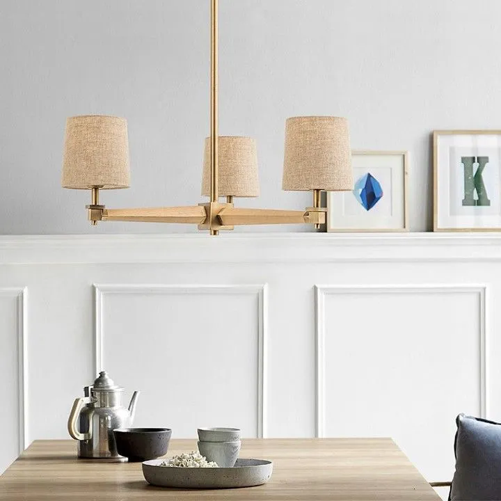 Люстра на штанге Imperiumloft Jorgenson White/Light wood STAVRA01