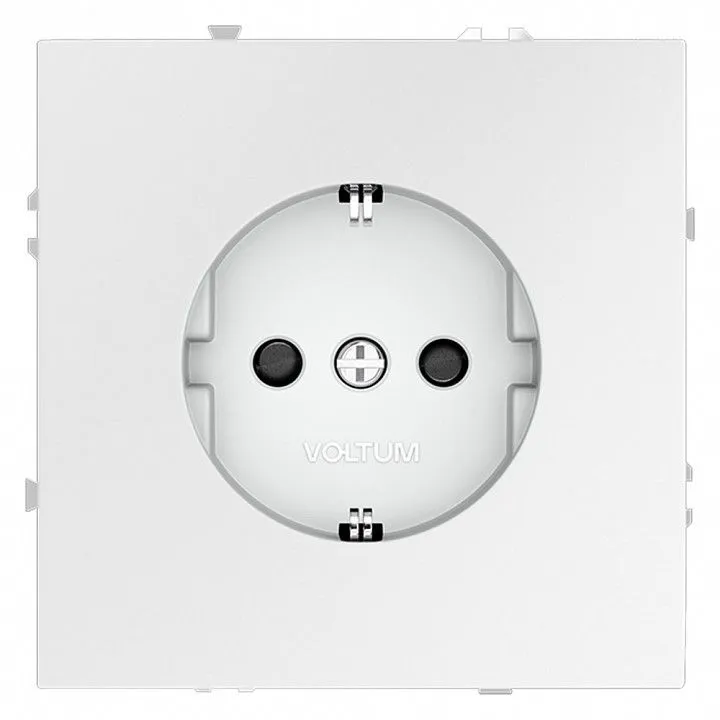 Розетка с заземлением и со шторкой, без рамки Voltum S70 VLS040202