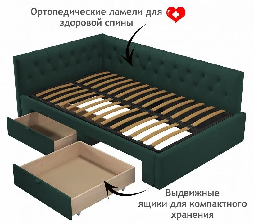 Кровать полутораспальная Afelia 2000x1200