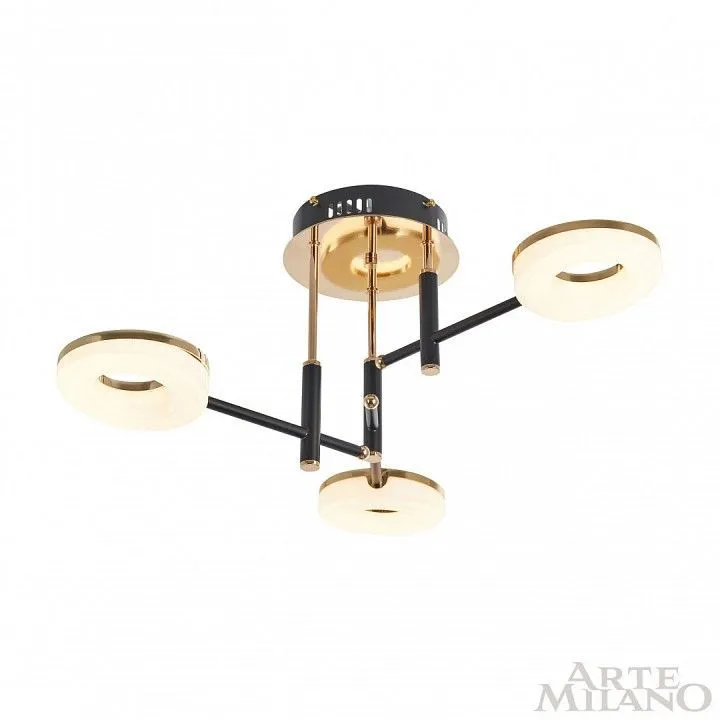 Потолочная люстра Arte Milano Ferrara-72999 272999/3 BK/GD