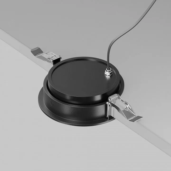 Встраиваемый светильник Maytoni Technical Линза DL105-12W3K-B