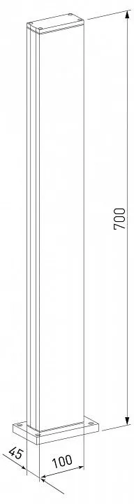 Наземный высокий светильник Elektrostandard Flat 1538 TECHNO LED