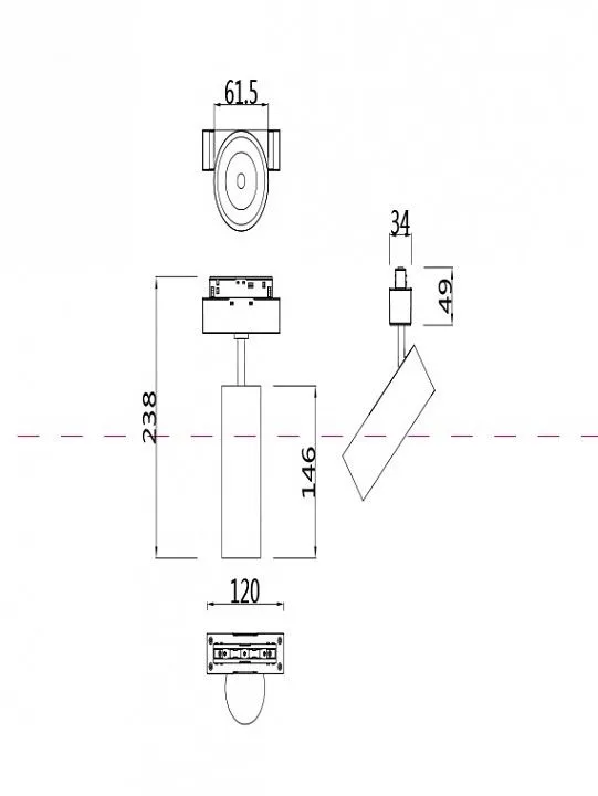 Светильник на штанге Maytoni Technical Фокус TR019-2-15W4K-W