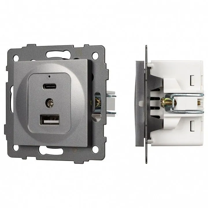 Механизм розетки 2хUSB type A и C Arlight SCT 049840