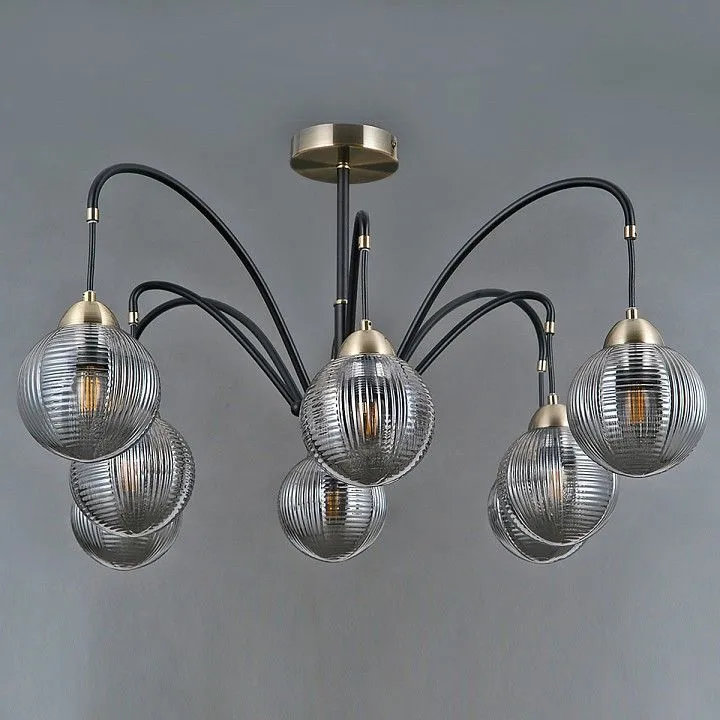 Люстра на штанге ILLUMICO  IL0433-8PSQ-79 BK AB