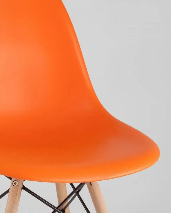 Набор из 4 стульев Stool Group Eames 8056PP ORANGE X4, УТ000005349 Набор из 4 стульев Stool Group Eames 8056PP ORANGE X4, УТ000005349