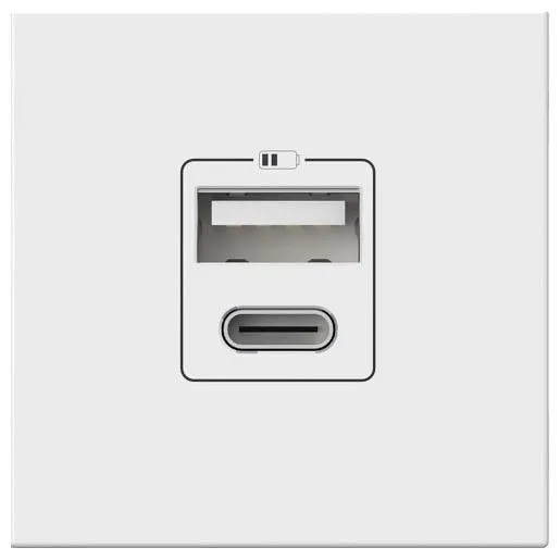 Розетка 2хUSB type A и C без рамки Elbi Eleсtriс Moda Vox 611-040232-335