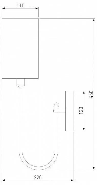 Бра Eurosvet Abbey 60164/1 черный