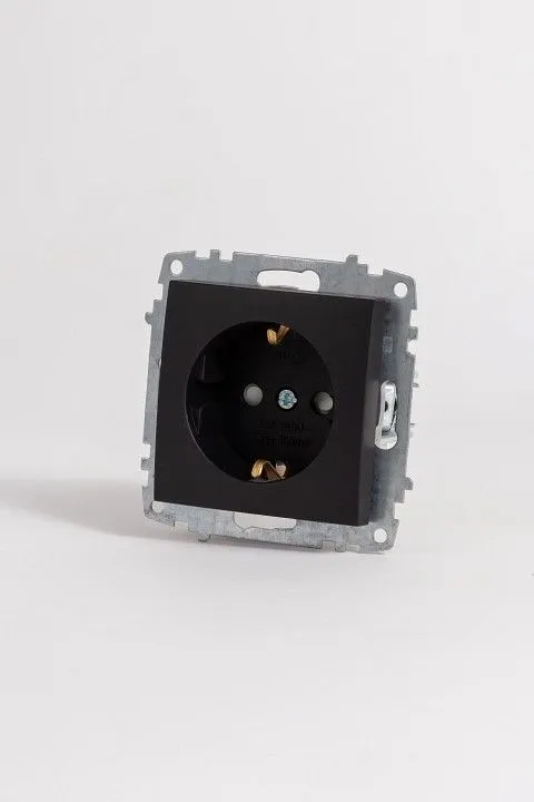 Розетка с заземлением и со шторкой, без рамки Elbi Eleсtriс Zena Vega 609-014800-243