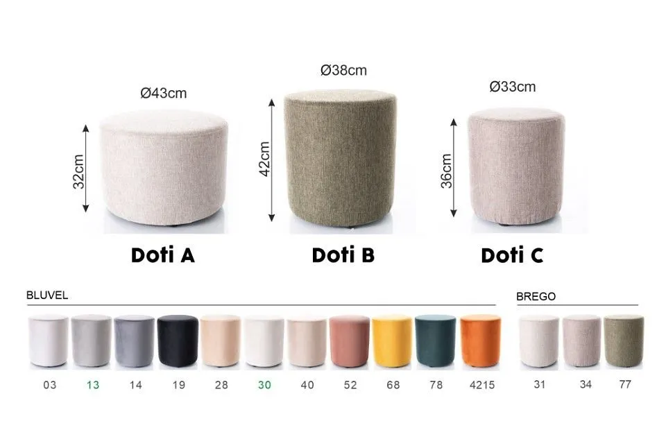 Пуф Doti C Velvet Bluvel 40