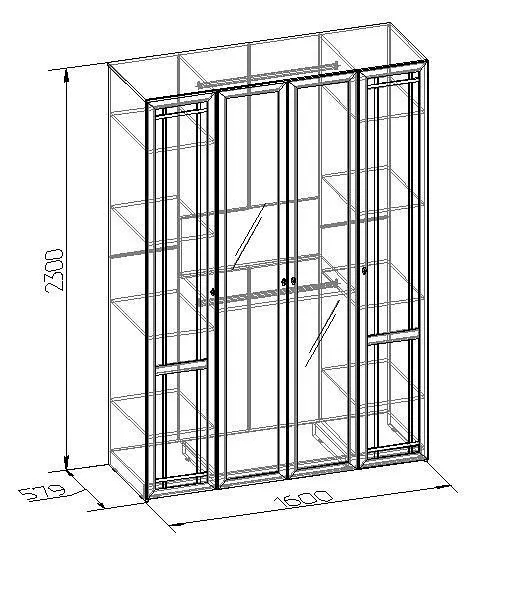 Шкаф платяной Глазов-Мебель Sherlock Т0016120