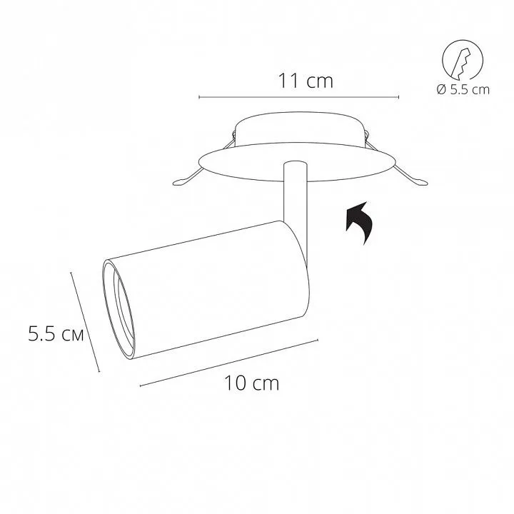 Спот Arte Lamp Cefeo A3214PL-1BK