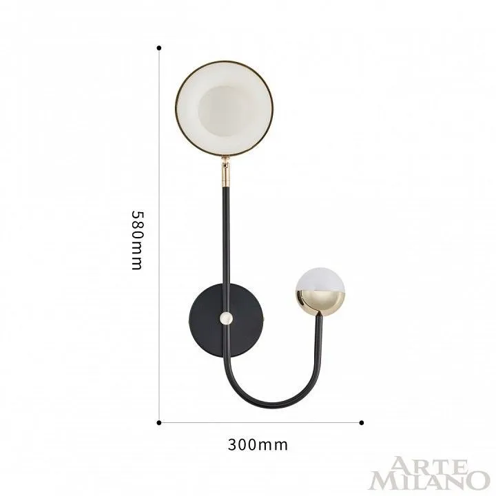 Бра Arte Milano Ferrara-73210 273299/1+1 BK/GD