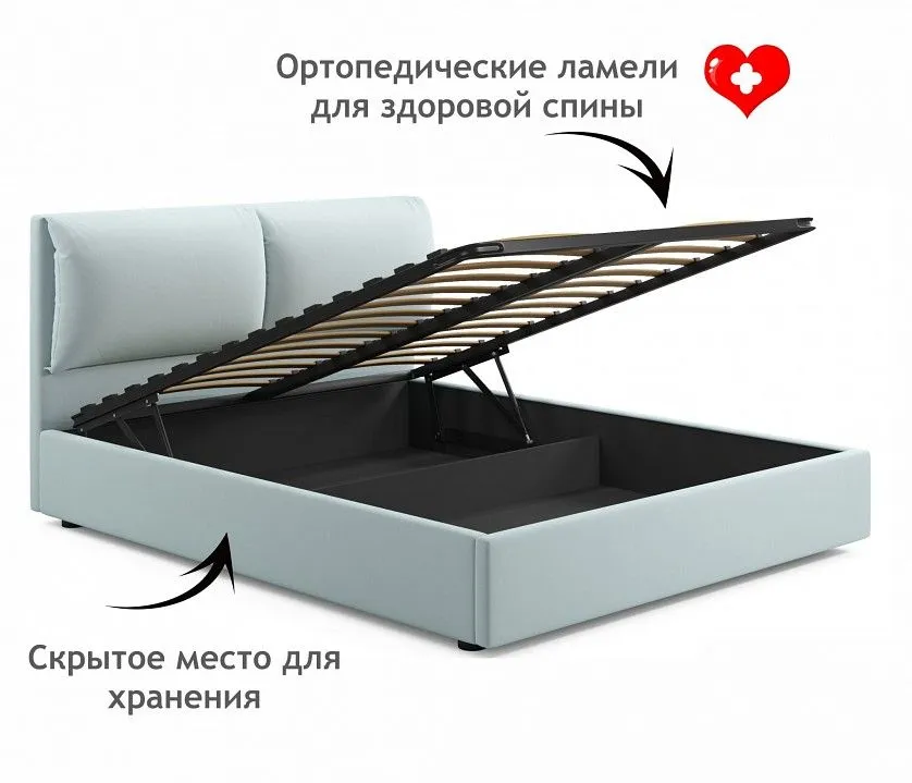Кровать двуспальная Vita 2000x1600 с ПМ
