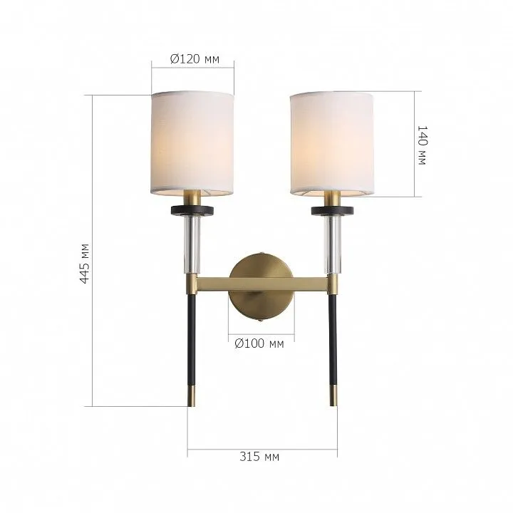 Бра ST-Luce BLACK+BRASS SL1404.301.02