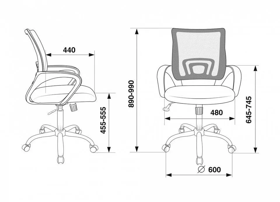 Кресло компьютерное CH-695N/SL/BL/TW-11