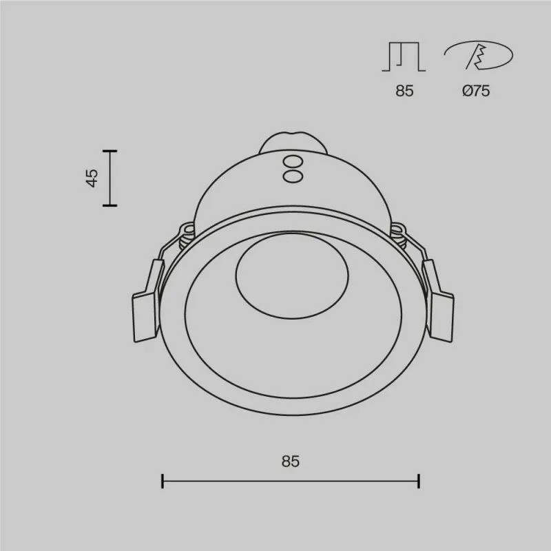 Встраиваемый светильник Maytoni Technical Zoom DL032-2-01B-1(N)