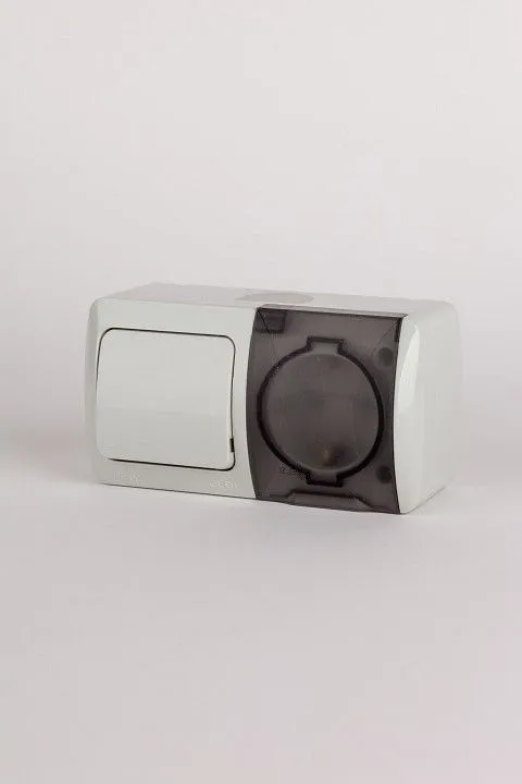 Блок с розеткой и выключателем Elbi Eleсtriс Eva 554-011500-920