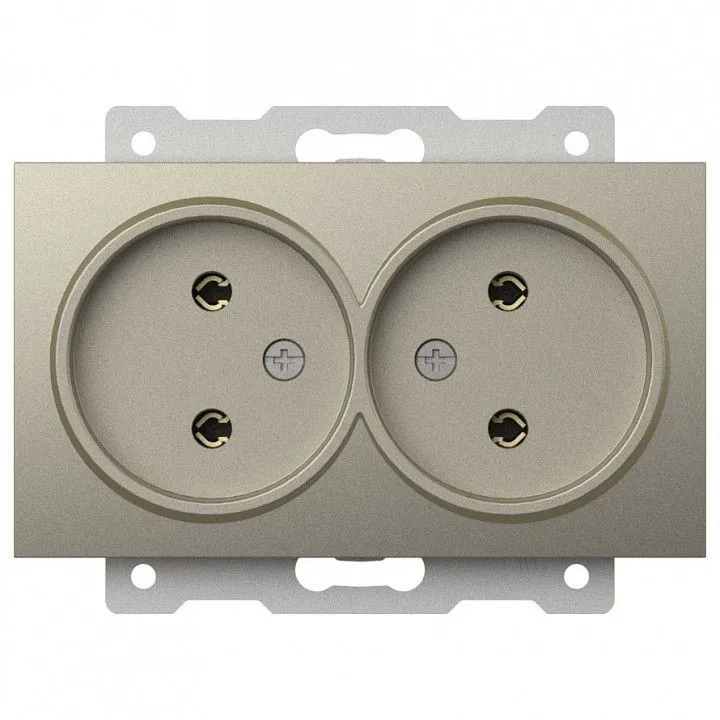 Розетка двойная без заземления, без рамки Elbi Eleсtriс Zena Vega 609-011400-908