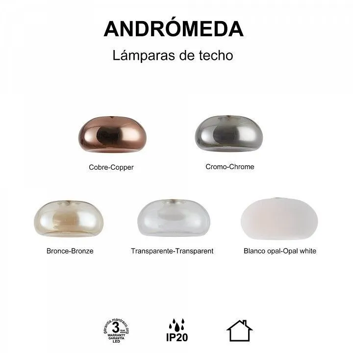 Плафон стеклянный Mantra Andromeda 9349