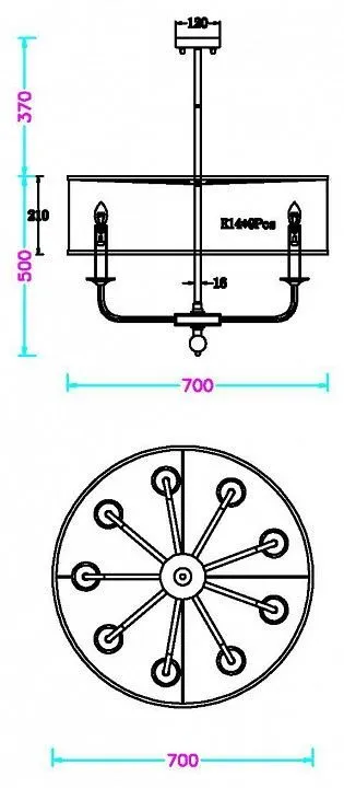 Светильник на штанге MyFar Maria MR2440-9P Светильник на штанге MyFar Maria MR2440-9P