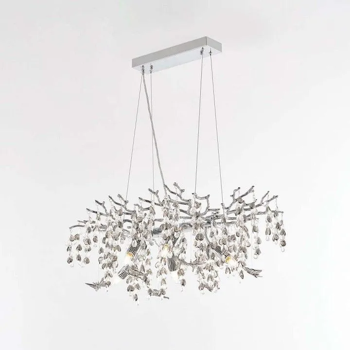 Подвесная люстра Arte Milano Веточка 230210.700.6.E14.H3 CB Clear-Smoky BUT-Smoky