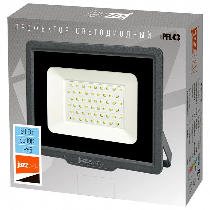 Настенно-потолочный прожектор Jazzway  PFL- C3 50w  6500K IP65